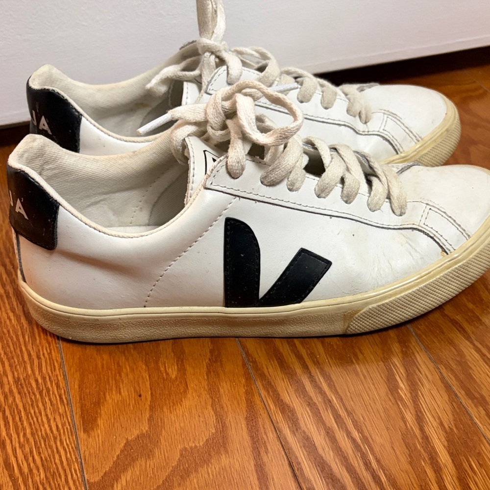 FREE- Veja White Sneakers with Black Logo